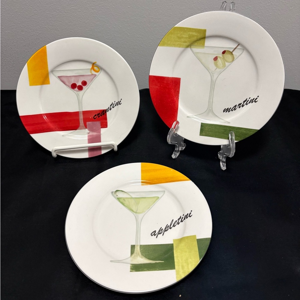 American Atelier Martini Design Canape Plate Set